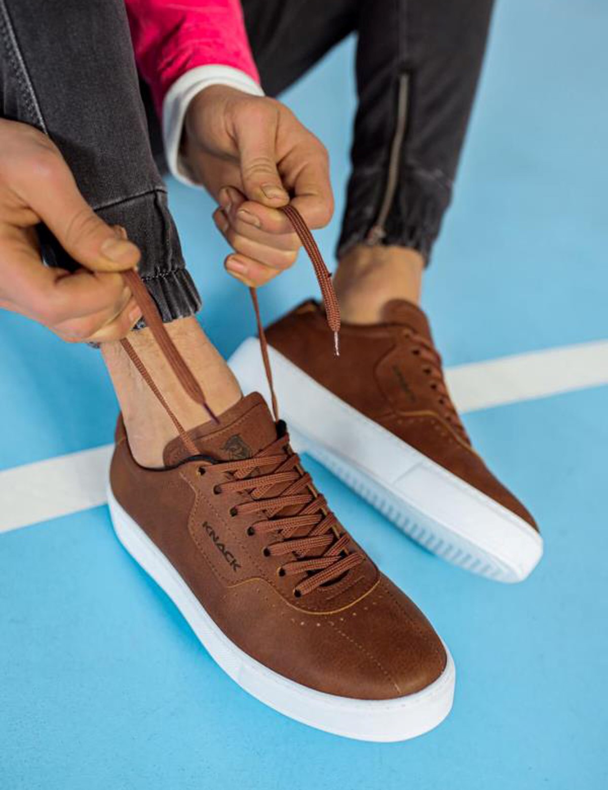 Ανδρικά κάμελ Casual Sneakers με κορδόνια 0602020C φωτογραφία